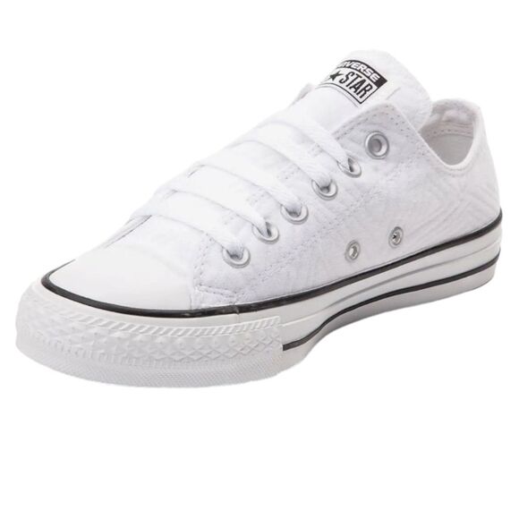 Converse Shoes - Converse Chuck Taylor All Star Lo Jersey Canvas Cotton‎ White Quilted Sneaker 7